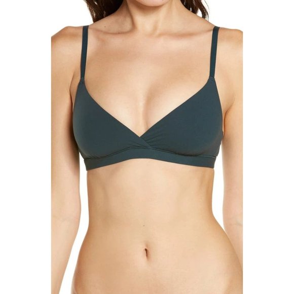 SKIMS Fits Everybody Triangle Bralette Cypress Womens XS - Picture 2 of 8